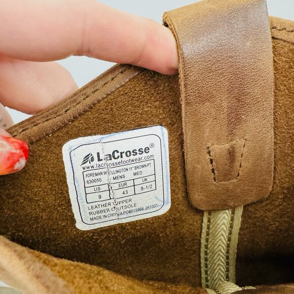 Lacrosse Solid Brown Leather Western Work Boot Men’s Size 9 - Picture 8 of 9